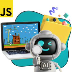 Язык программирования JavaScript + AI. Проектное обучение + геймификация + AI-помощники - КИБЕРшкола программирования для детей, компьютерные курсы для школьников, начинающих и подростков - KIBERone г. Сыктывкар