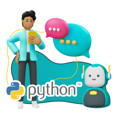 Умный чат-бот на Python - КИБЕРшкола программирования для детей, компьютерные курсы для школьников, начинающих и подростков - KIBERone г. Сыктывкар